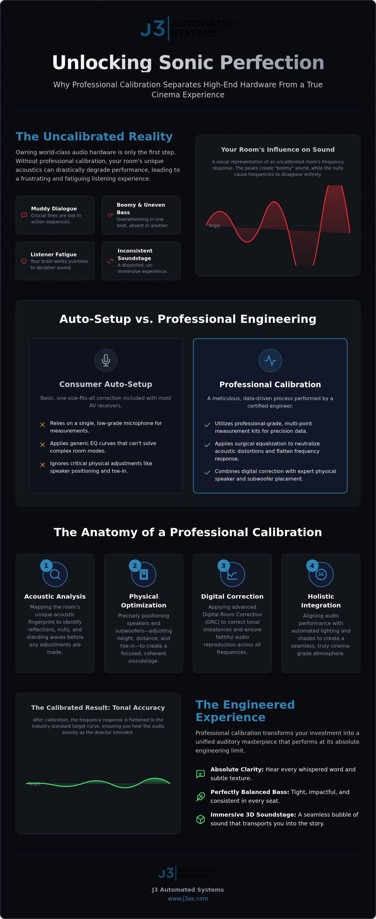 The Science of Sound: Why Professional Home Cinema Audio Calibration is Essential for Bespoke Installations infographic