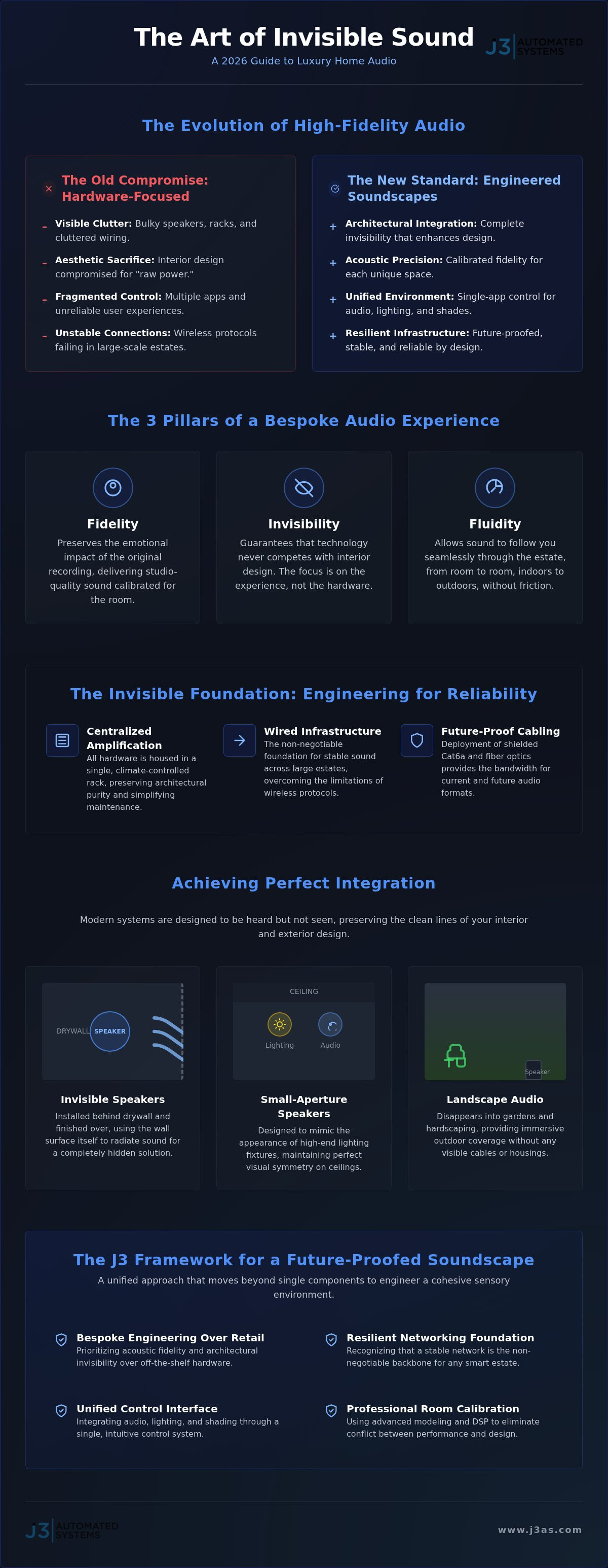 Luxury Home Audio Solutions: The 2026 Guide to Whole-Property Sound Engineering infographic