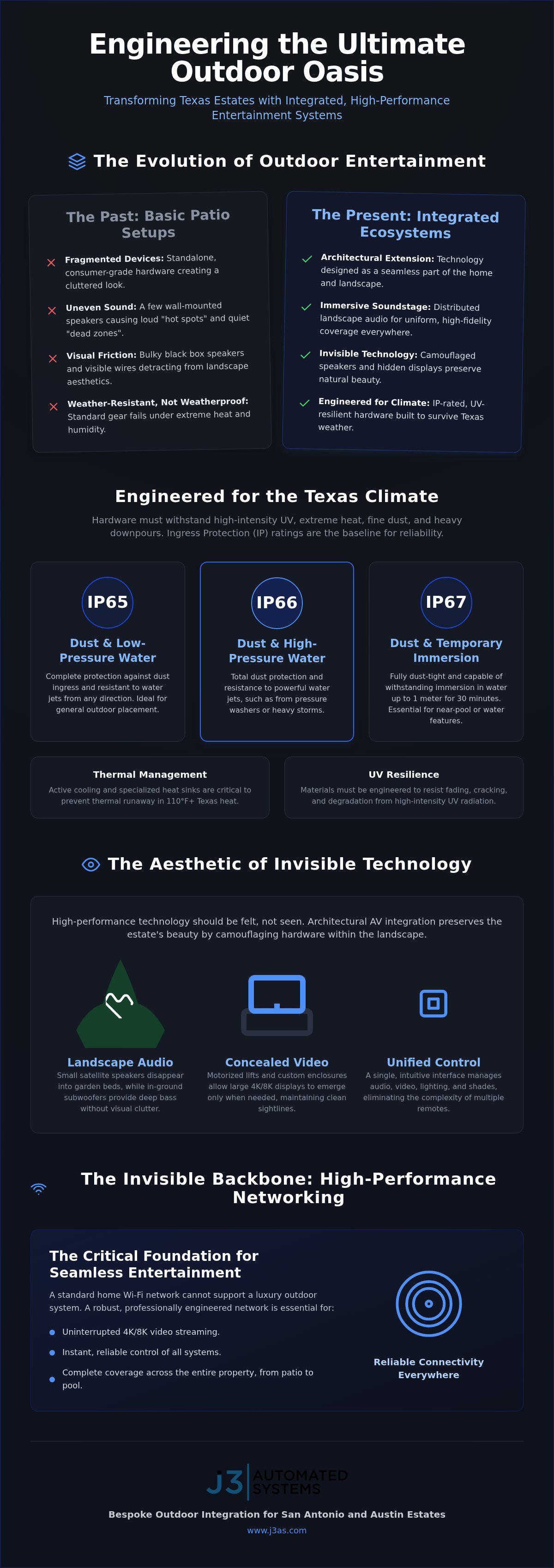 Outdoor Entertainment Systems for Luxury Homes: Engineering the Private Resort Experience infographic